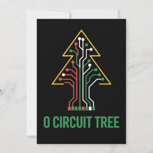 Invitation O Circuit Arbre Noël Xmas Ingénieur Vacances