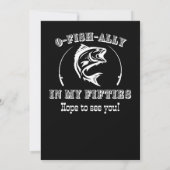 Invitation O-fish-ally dans ma cinquantaine 50e fête d'annive (Dos)