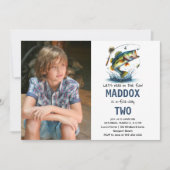 Invitation O-Fish-Ally Deux pêcheurs 2e anniversaire (Devant)