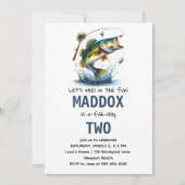 Invitation O-Fish-Ally Deux pêcheurs 2e anniversaire (Devant)