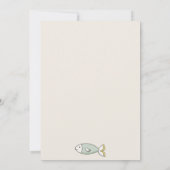 Invitation O-FISH-ALLY ONE Baby's 1st Birthday Party Pêche (Dos)
