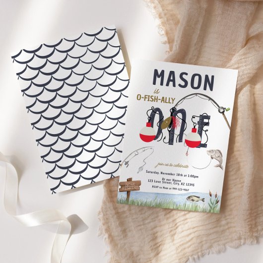 Invitation O-Fish-ally One Pêche premier anniversaire