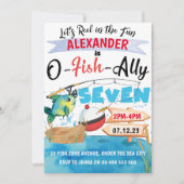 Invitation O-Fish-Ally Sept Pêche 7e anniversaire garçon (Devant)