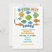 Invitation O-Fish-Ally Three, Colorful Fishing 3rd Birthday (Devant)
