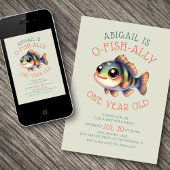 Invitation O-fish-ally Un 1er anniversaire ou n'importe quel
