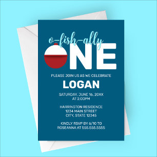 Invitation O-Fish-ally Un minimaliste fête d'anniversaire
