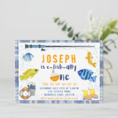 Invitation O Fish Ally Une pêche 1er anniversaire (Debout devant)