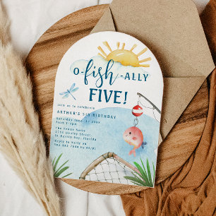 Invitation O Poisson Ally Five ! Fête d'anniversaire de 5 a