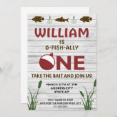Invitation o-poisson-un 1er anniversaire (Devant / Derrière)