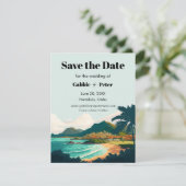 Invitation Oahu Hawaii Mariage Enregistrer la date (Debout devant)