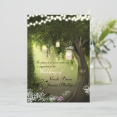 Invitation Oak Tree Rustique Enchanted Forest Garden Mariage (Debout devant)