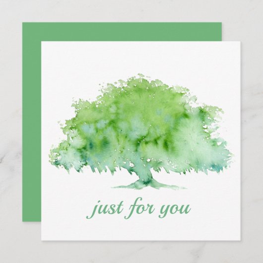 Invitation Oak vert (Devant / Derrière)