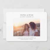 Invitation Oakland Mariage Modern Enregistrer la date (Dos)