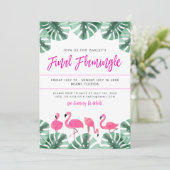 Invitation OAKLEY Final Flamingle Tropical Bachelorette Invit (Debout devant)