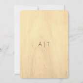 Invitation Oakwood clair moderne (Dos)