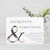 Invitation Oasis Côtière Boho-Chic Ampersand Mariage (Debout devant)