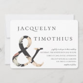 Invitation Oasis Côtière Boho-Chic Ampersand Mariage (Devant)