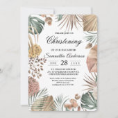 Invitation Oasis d'aquarelle moderne Fleurs et Feuille Cadre (Devant)