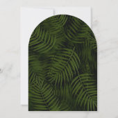 Invitation Oasis Olive Abstrait Feuille de Palmier en Feuille (Dos)