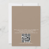 Invitation OASIS Palm Tree Minimalist Elegant QR Code Wedding (Dos)