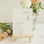 Invitation OASIS Taupe Seating Table Number Card<br><div class="desc">OASIS | COASTAL BEACH Modern Minimalist,  wedding table number seating card.</div>