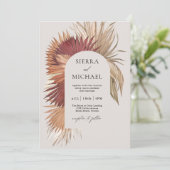 Invitation Oasis tropicale Boho Élégance côtière (Debout devant)