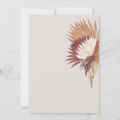 Invitation Oasis tropicale Boho Élégance côtière (Dos)