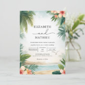 Invitation Oasis tropicale Mariage d'arc floral (Debout devant)