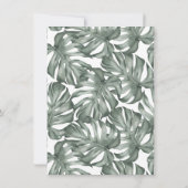 Invitation Oasis tropicale Mariage moderne Palm Wreath (Dos)