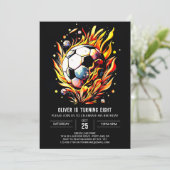 Invitation Objectif élégant Football éditable Anniversaire (Debout devant)