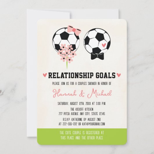 Invitation Objectifs Relation Couples de Football Douche (Devant)
