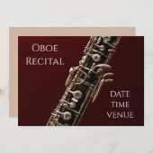 Invitation Oboe Considérant performance de concert élégante (Devant / Derrière)