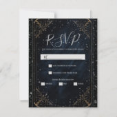 Invitation Obsidian Oracle Midnight Elegance Wedding RSVP (Devant)
