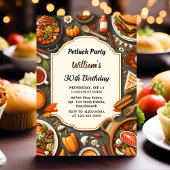 Invitation Obtenez Bbq Taco Chef Soup Potluck Party 40e anniv