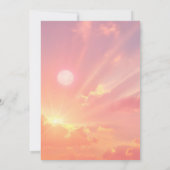 Invitation Obtenez Boy Pink unique Sky Cloud Sunshine Baby sh (Dos)