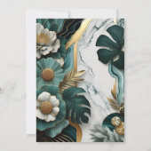 Invitation Obtenez Monstera Emerald Green Et Gold Fête des ma (Dos)