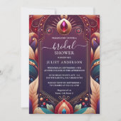 Invitation Obtenez Turquoise Automne Doux Fête des mariées de (Devant)