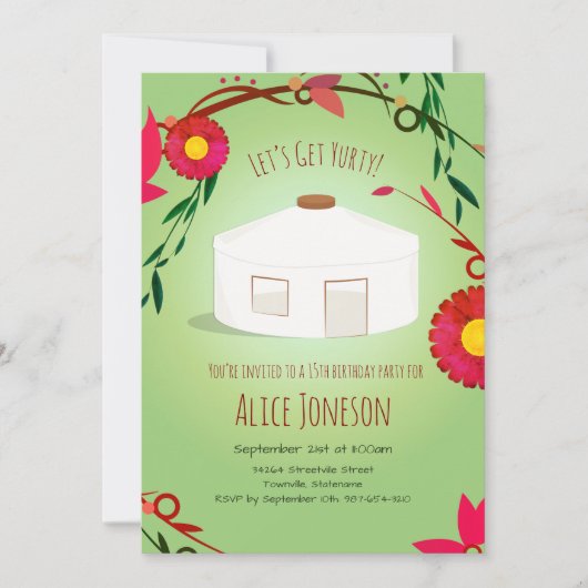 Invitation Obtenez votre anniversaire (Devant)