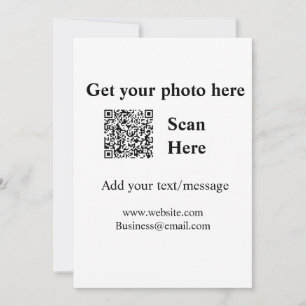 Invitation Obtenez votre photo scan QR ajouter l'adresse e-ma