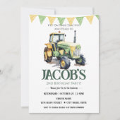 Invitation Obtenez votre tracteur 2e anniversaire (Devant)