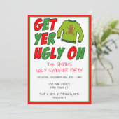 Invitation Obtenez Votre Vilain Noël Doux Laide (Debout devant)