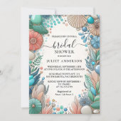 Invitation Obtenir Aqua Sand Work Stabilisé Fête des mariées (Devant)