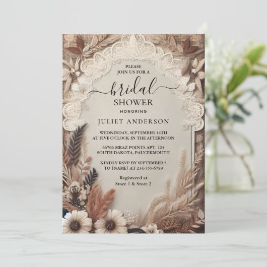 Invitation Obtenir Automne Papier Papier Papier Recyclé Papie (Debout devant)