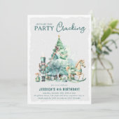 Invitation Obtenir cet Anniversaire de enfant de Noël de fête (Debout devant)