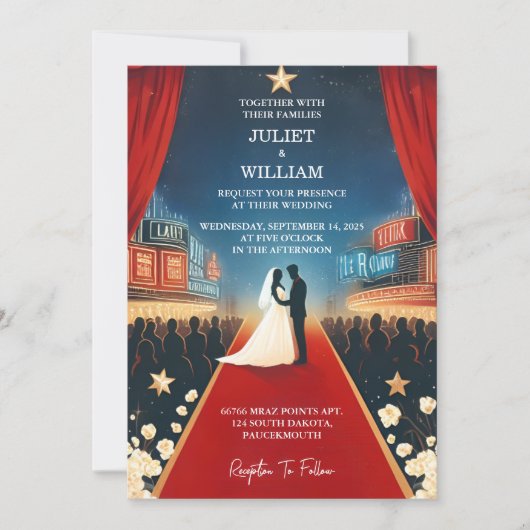 Invitation Obtenir Cinema Retro Movie Ticket Mariage le plus (Devant)