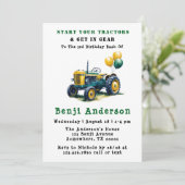 Invitation Obtenir dans le tracteur d'engrenage 3e anniversai (Debout devant)