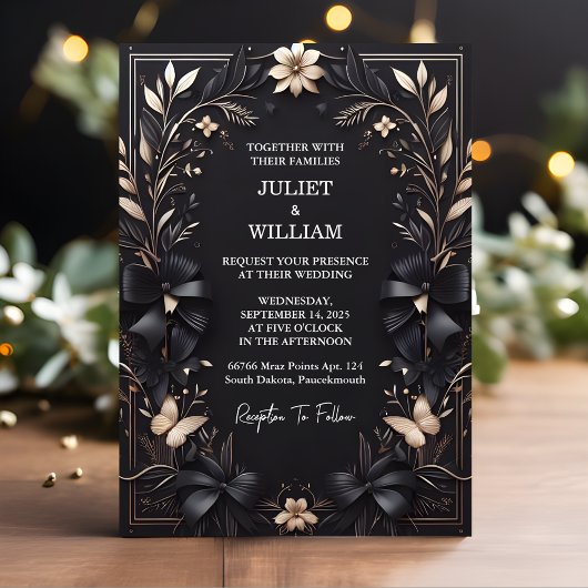 Invitation Obtenir des bannières Bows Satin Chic Ribbon coupe