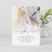Invitation Obtenir Hitch QR Photo Overlay Mariage lesbien (Debout devant)