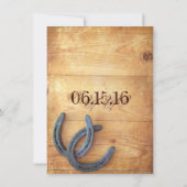 Invitation Obtenir Hitched Double Horseshoe Wedding Invite (Dos)