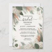 Invitation Obtenir la Fête des mariées verte de la mousse de (Devant)